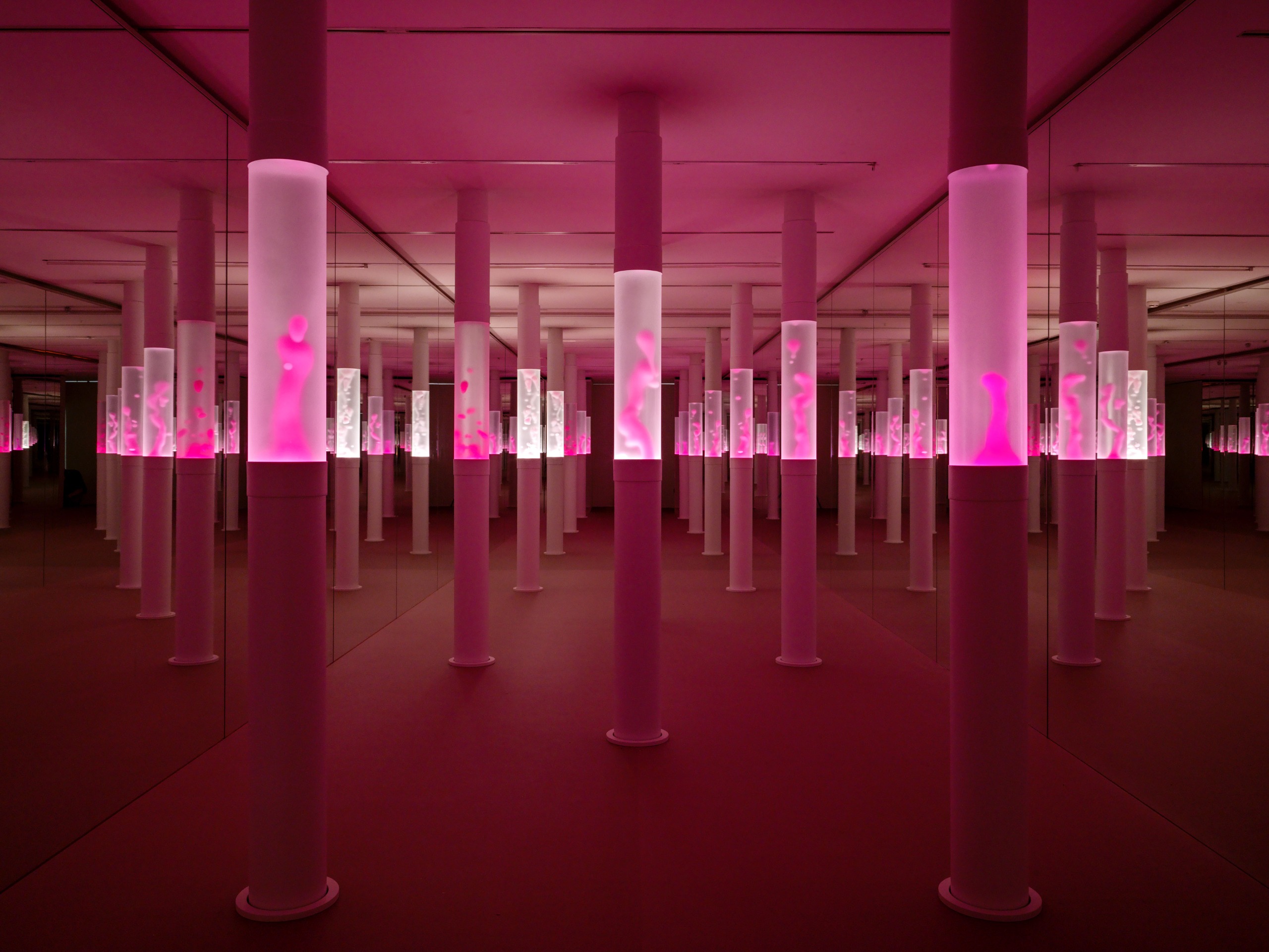 Sabine Marcelis&amp;rsquo; pink lava lamps installation as part of Zurich exhibition