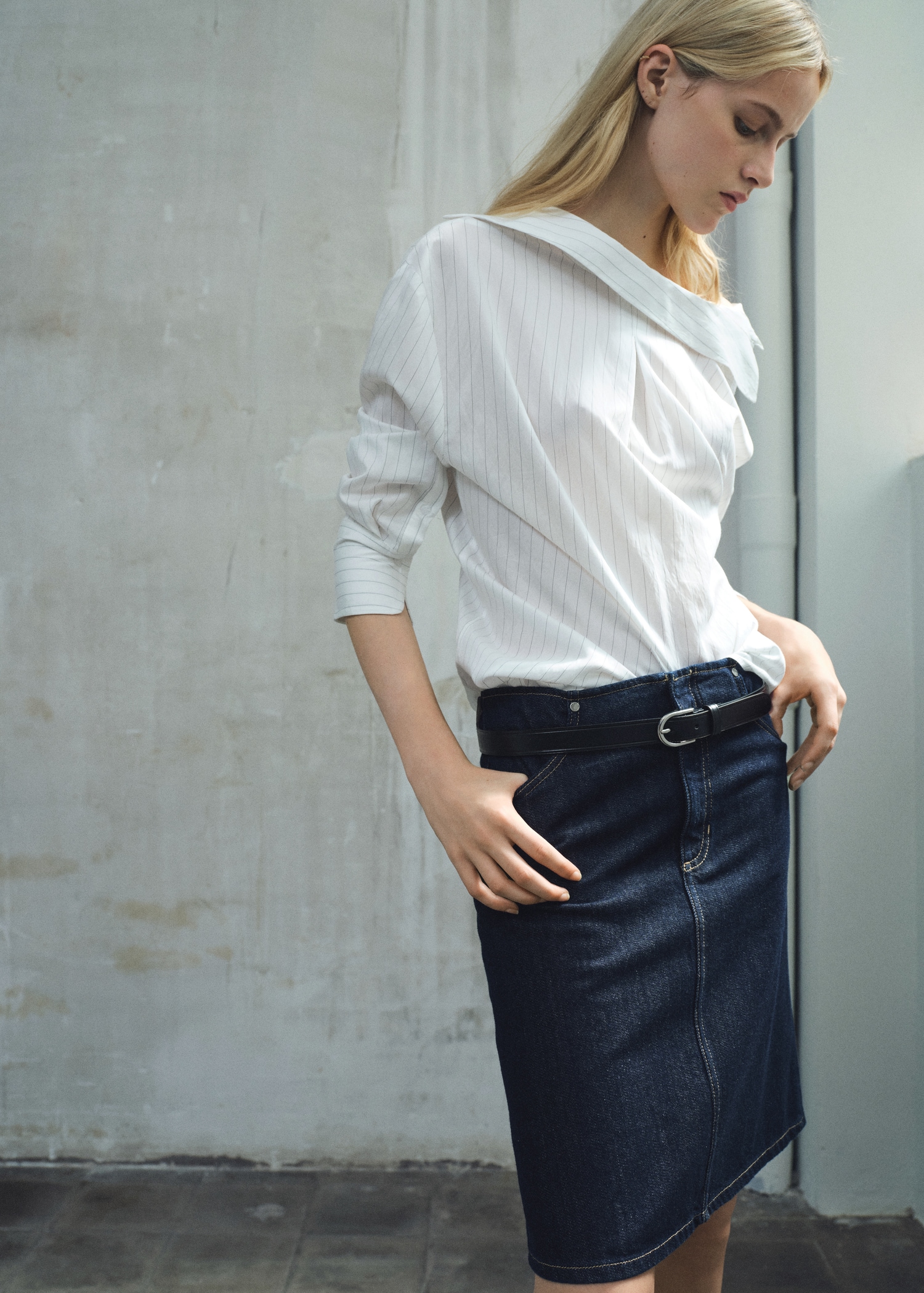 Midi Denim Skirt - Women | Mango Usa