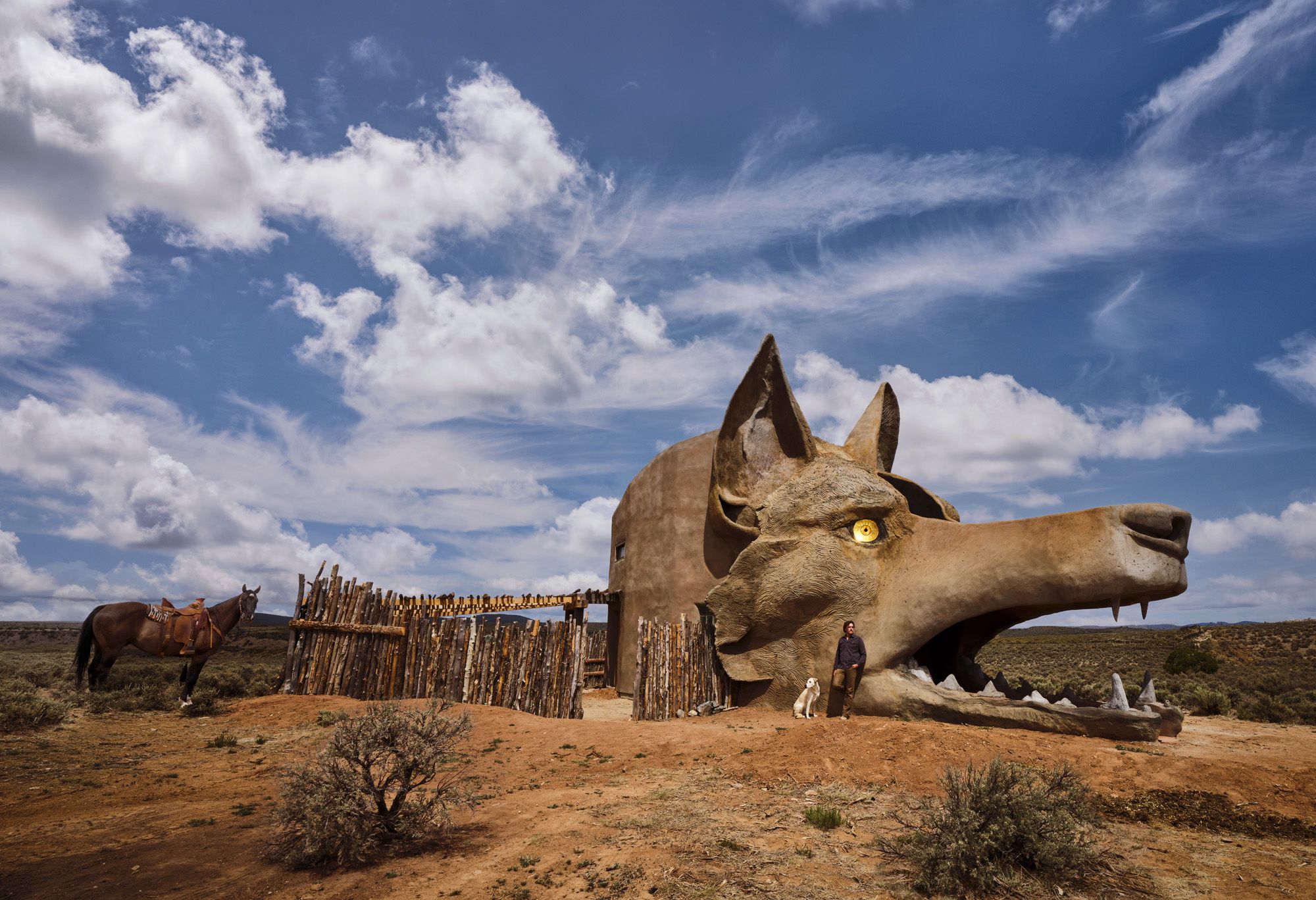This extraordinary desert house lets you sleep inside a coyote's head