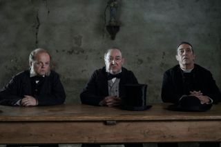 Toby Jones as Dr. McBrearty, Dermot Crowley as Sir Otway, Ciarán Hinds as Father Thaddeus in The Wonder