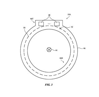 An image from an Apple smart ring patent