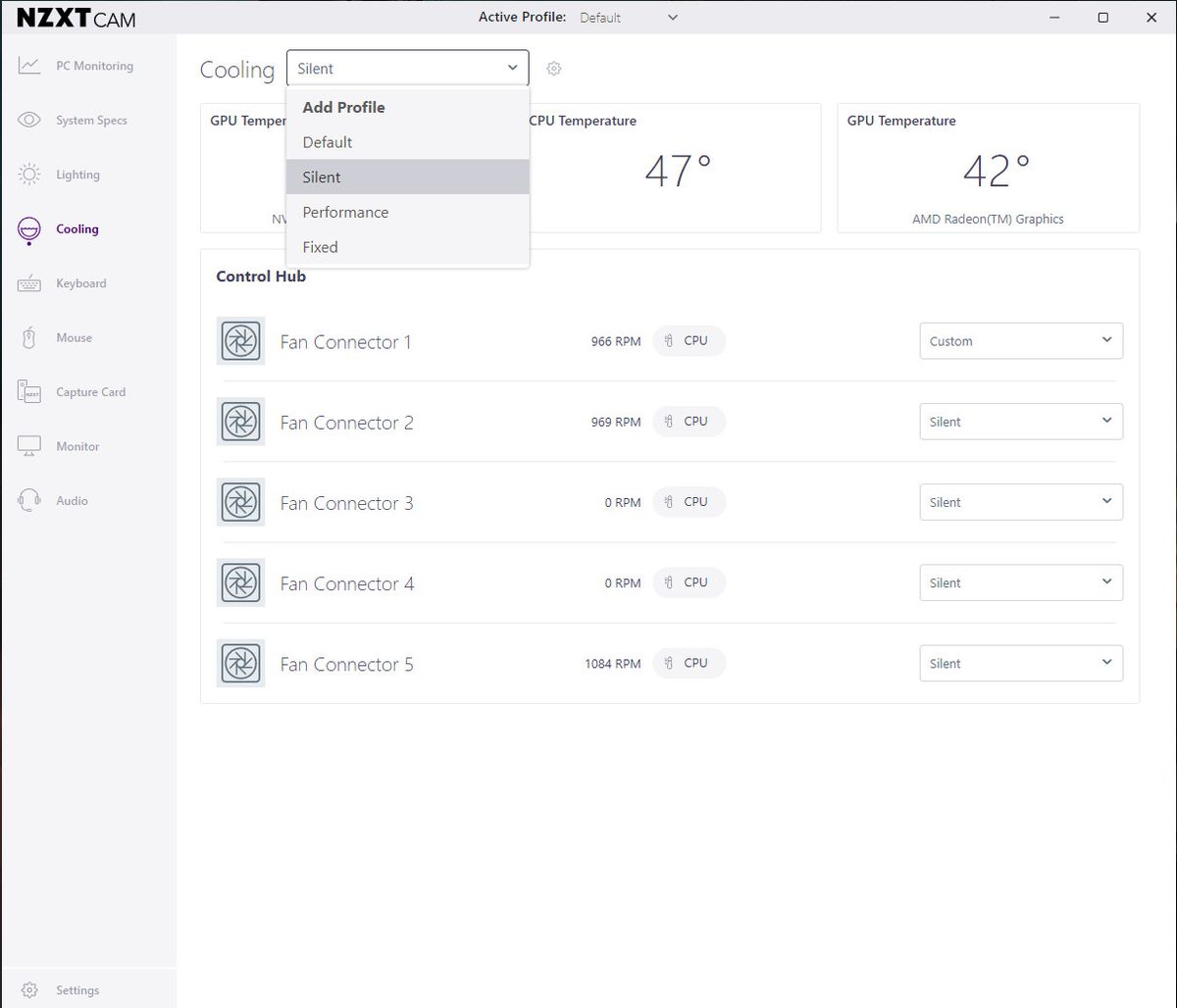 NZXT CAM software