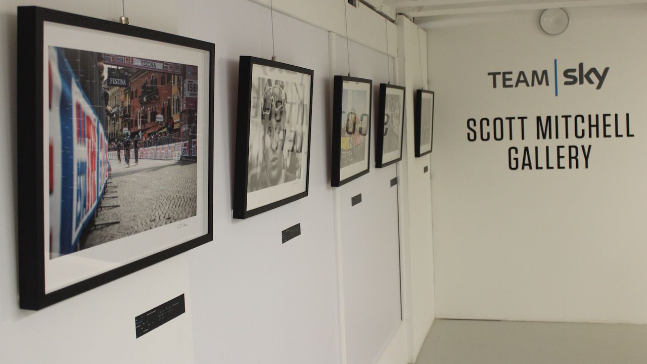 Team Sky's photographer, Scott Mitchell shows off some of his work
