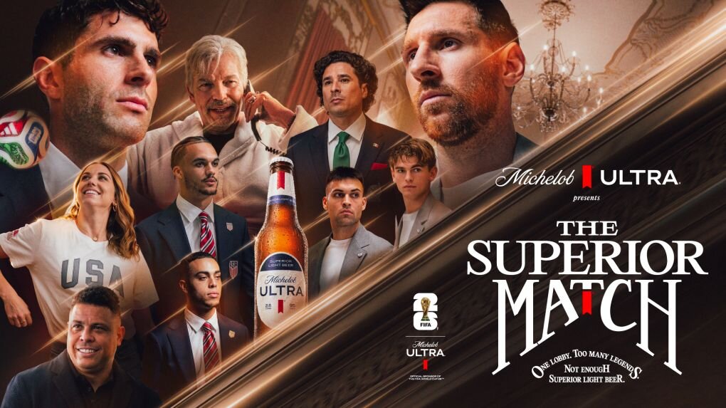 The Superior Match - celebrity faces next to a bottle of beer