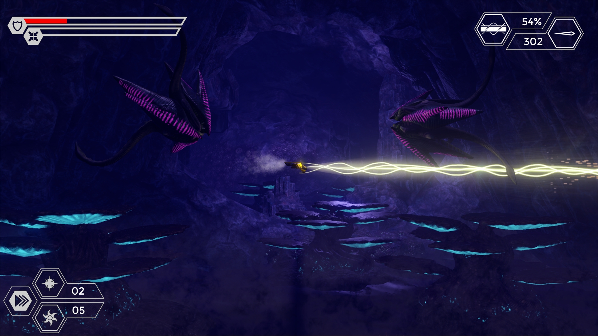 Screens from an indie game set under the ocean