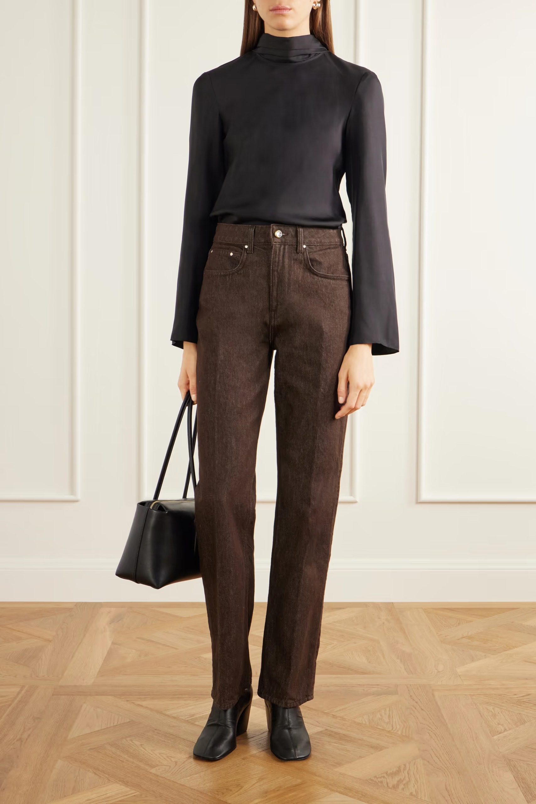 Ossou, Noon Organic High-Rise Straight-Leg Jeans