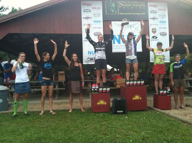 Women's podium at the Shenandoah Mountain 100