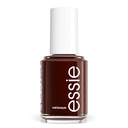 Essie Original Nail Polish, Fringes &amp;amp; Saddle, Dark Chocolate Brown Varnish