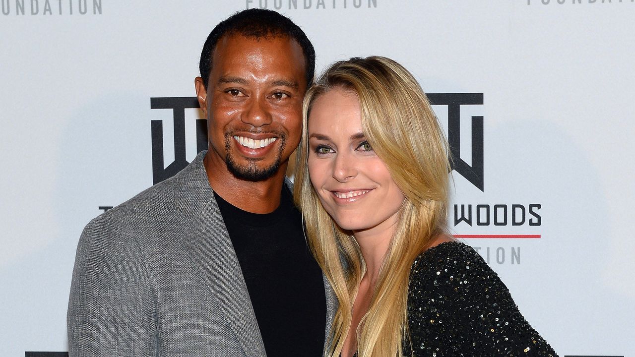 Tiger Woods and Lindsey Vonn pose for a photo in 2014