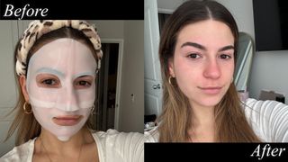 Emma Aerin Becker tries a face mask