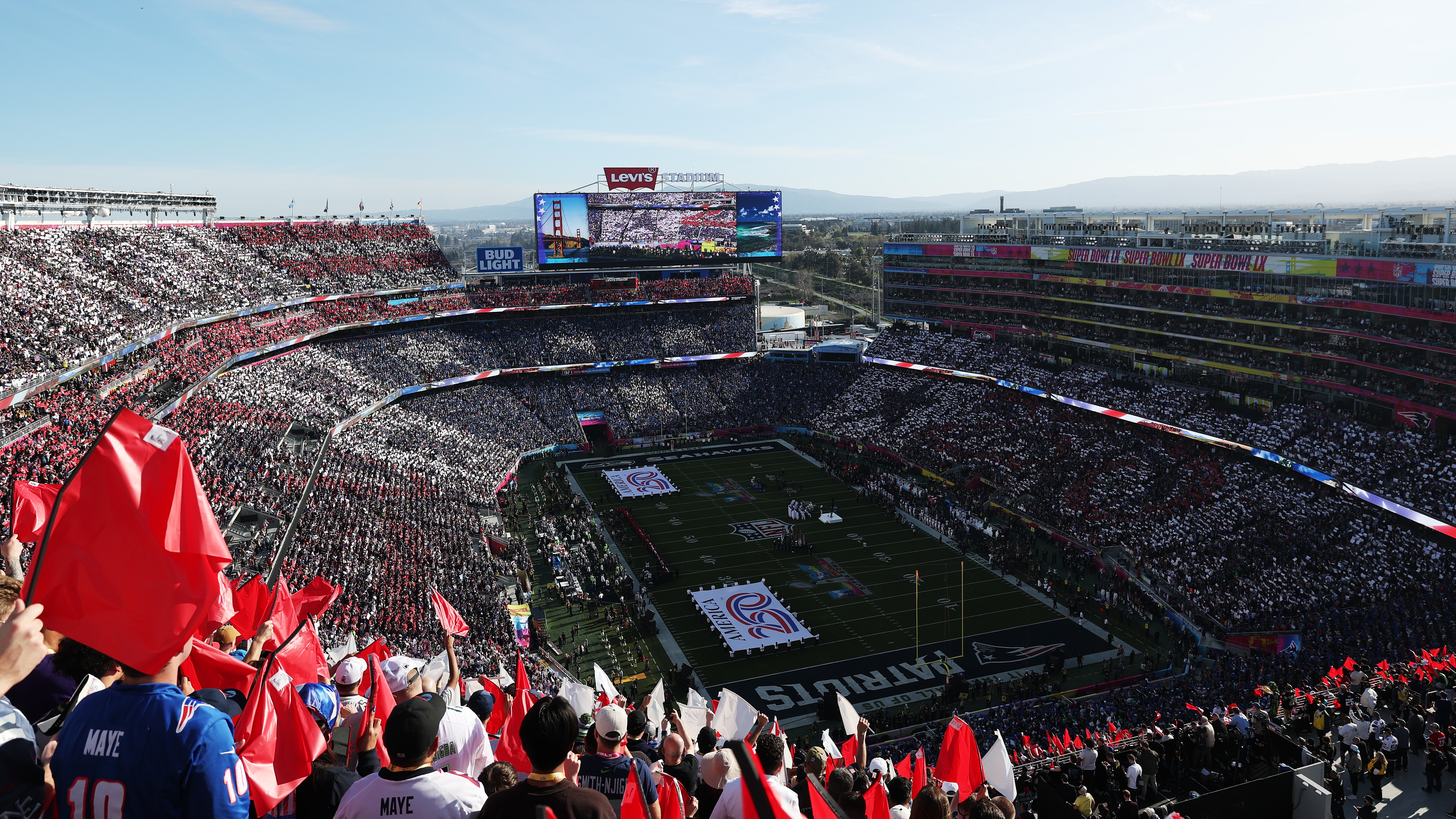 Charlie Puth performs &amp;quot;The Star-Spangled Banner&amp;quot; prior to Super Bowl LX between the Seattle Seahawks and the New England Patriots at Levi's Stadium on February 08, 2026 in Santa Clara, California.