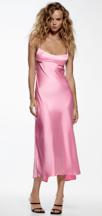 Zara, Satin Effect Cut Out Dress ( $59.90