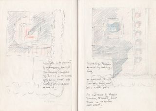 spread of Louis Kahn's notebook Faksimile book The Last Notebook