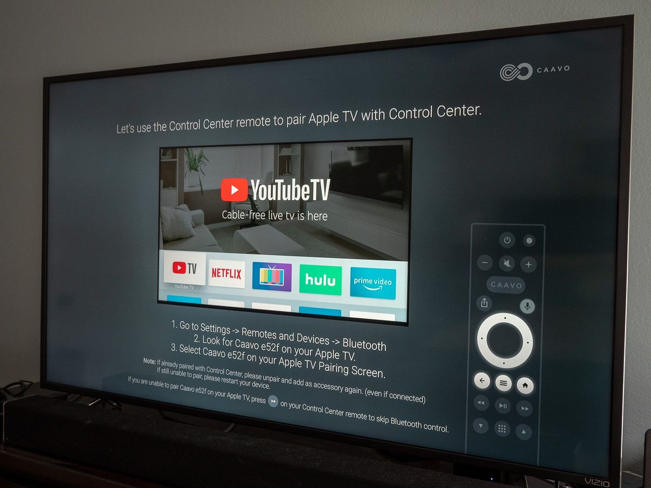 Caavo Control Center Setup