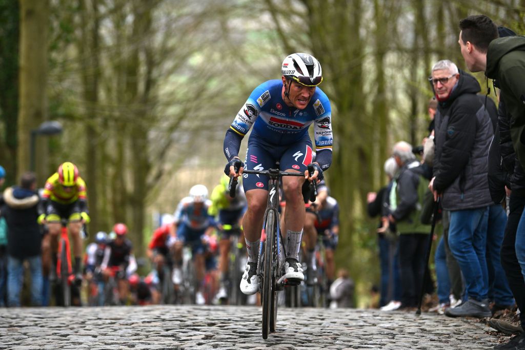 KOKSIJDE BELGIUM MARCH 15 Yves Lampaert of Belgium and Team Soudal QuickStep competes during the 22nd Bredene Koksijde Classic 2024 a 2012km one day race from Bredene to Koksijde on March 15 2024 in Koksijde Belgium Photo by Luc ClaessenGetty Images