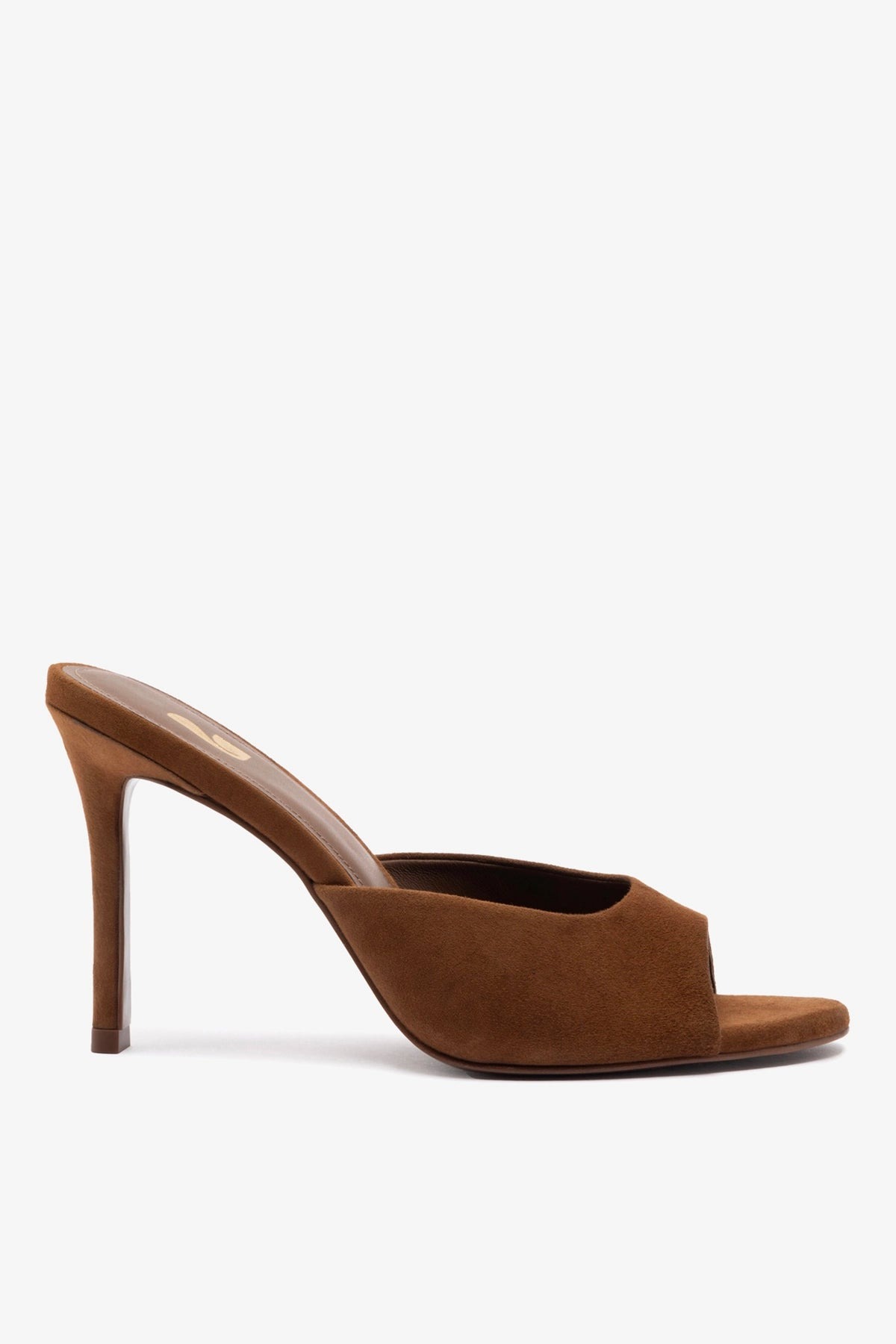 Larroud&amp;eacute;, Jasmine Hi Mule in Burnt Umber Suede