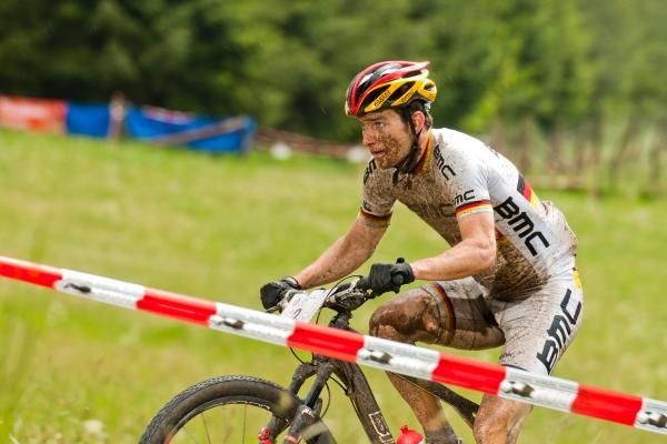 Moritz Milatz (BMC Mountain Bike Racing Team) climbs