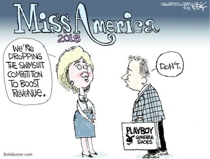Editorial cartoon U.S. Miss America swimsuit competition cancellation