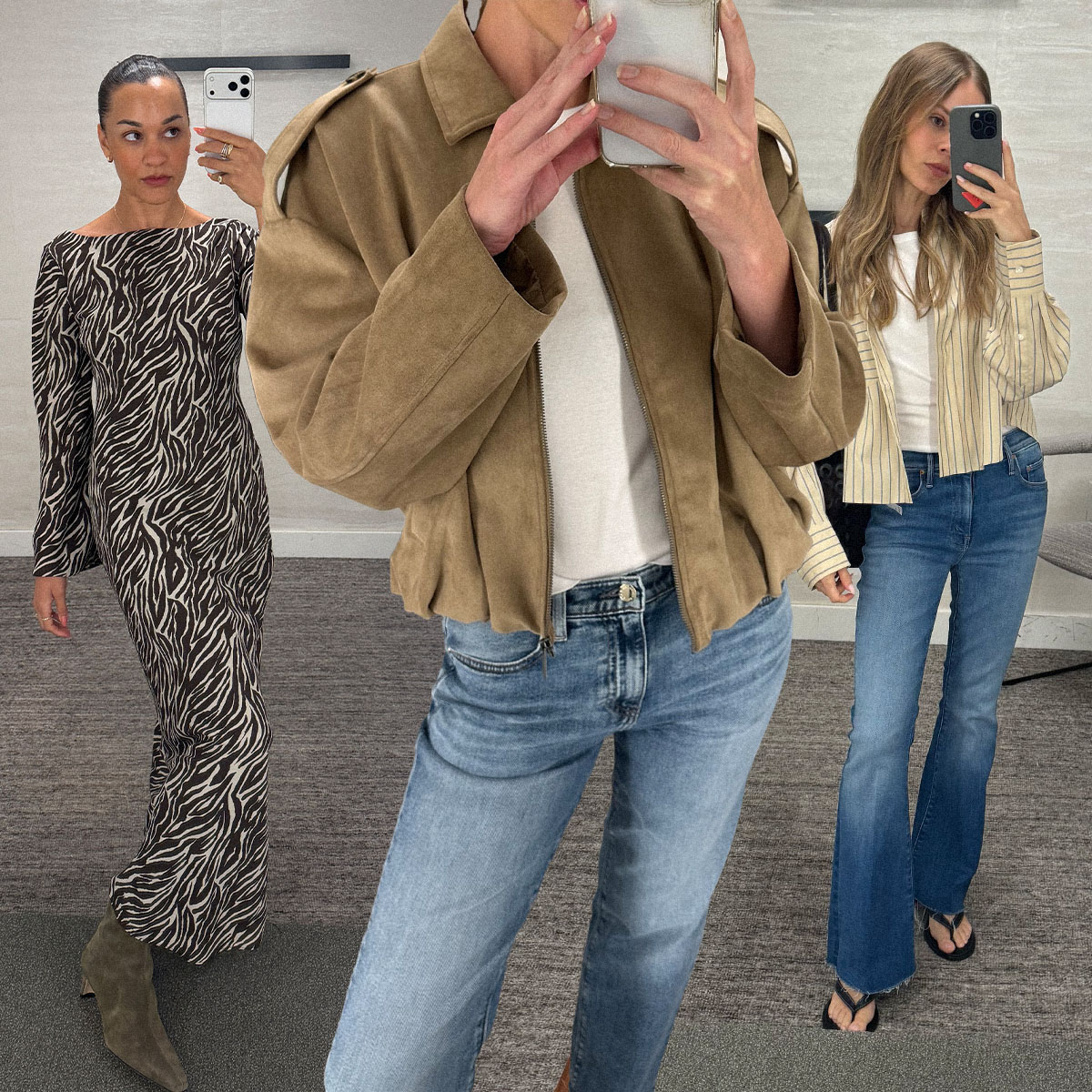 editors trying on nordstrom anniversary sale 
