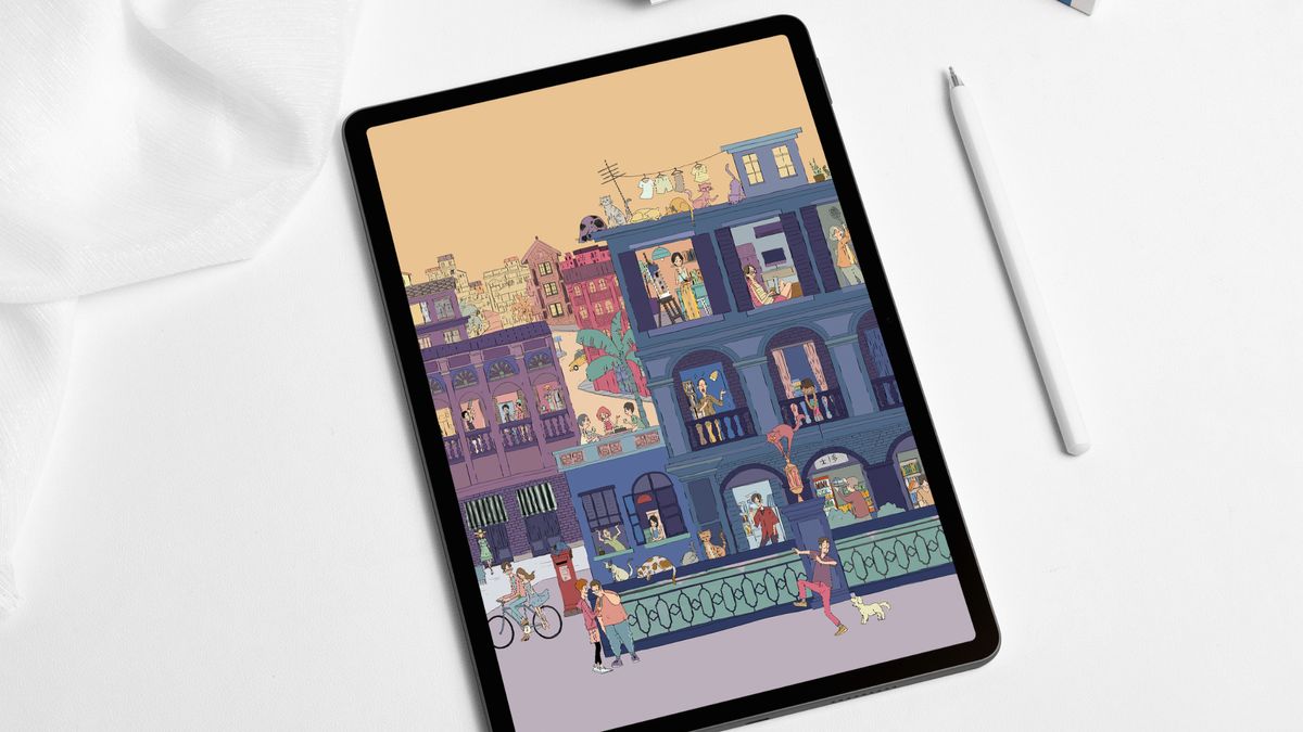 Huawei MatePad PaperMatte with illustration and stylus