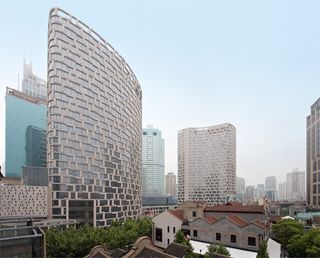 Andaz Shanghai exterior with city view