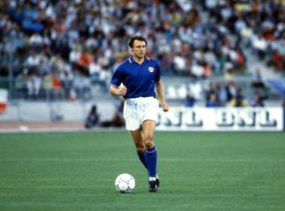 Pietro Vierchowod in action for Italy at the 1990 World Cup.