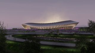 Nansha Sports Complex, render, Zaha Hadid Architects