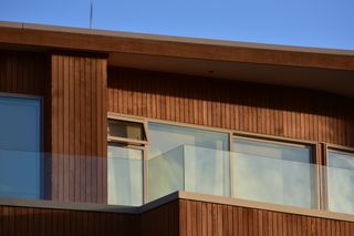 Timber cladding on contemporary house