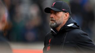 Liverpool manager Jurgen Klopp looks on prior to the Premier League match between Wolverhampton Wanderers and Liverpool at Molineux in Wolverhampton, United Kingdom on 4 February, 2023.