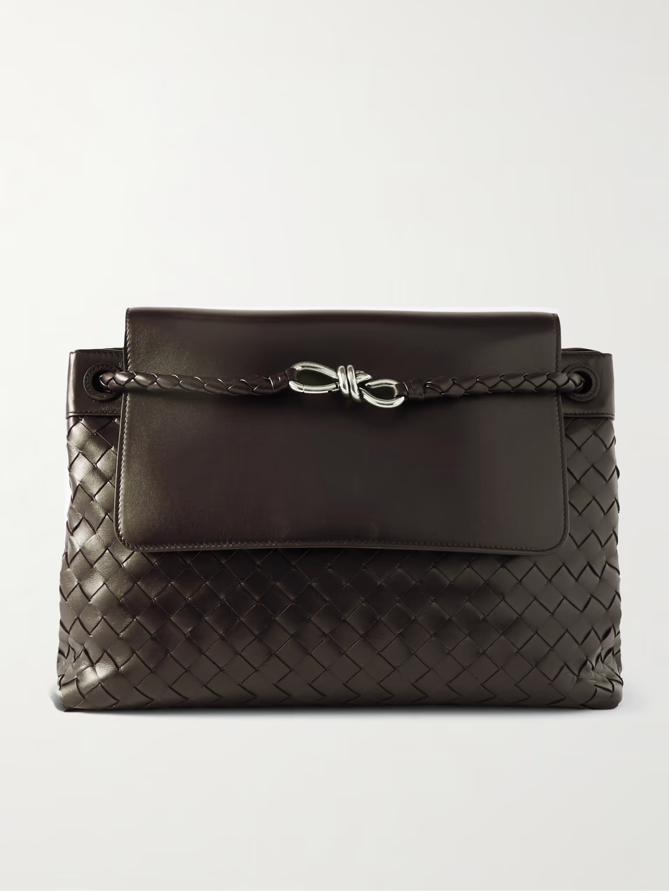 Bottega Veneta, Andiamo Intrecciato Leather Messenger Bag