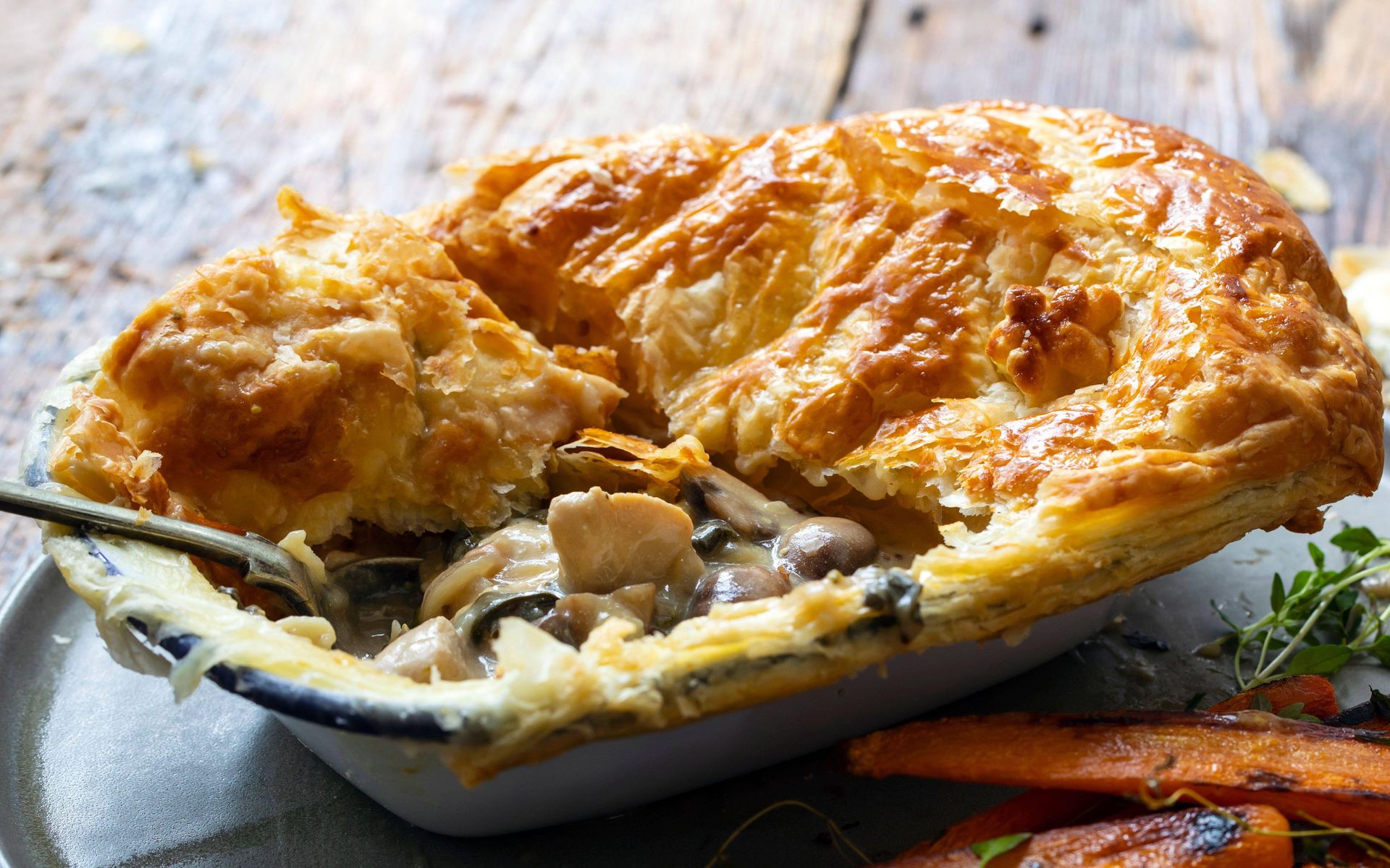 Chicken pie with puff pastry | British Recipes | GoodtoKnow