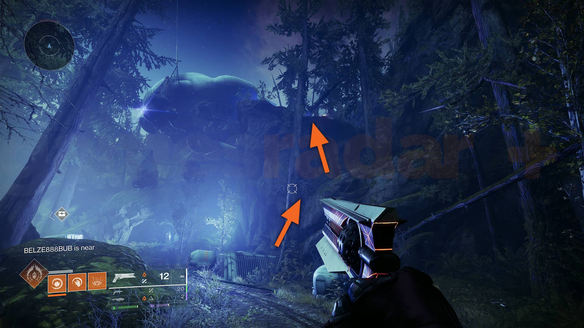 Destiny 2 Strange Leftovers path up the cliff in the Winding Cover of the EDZ