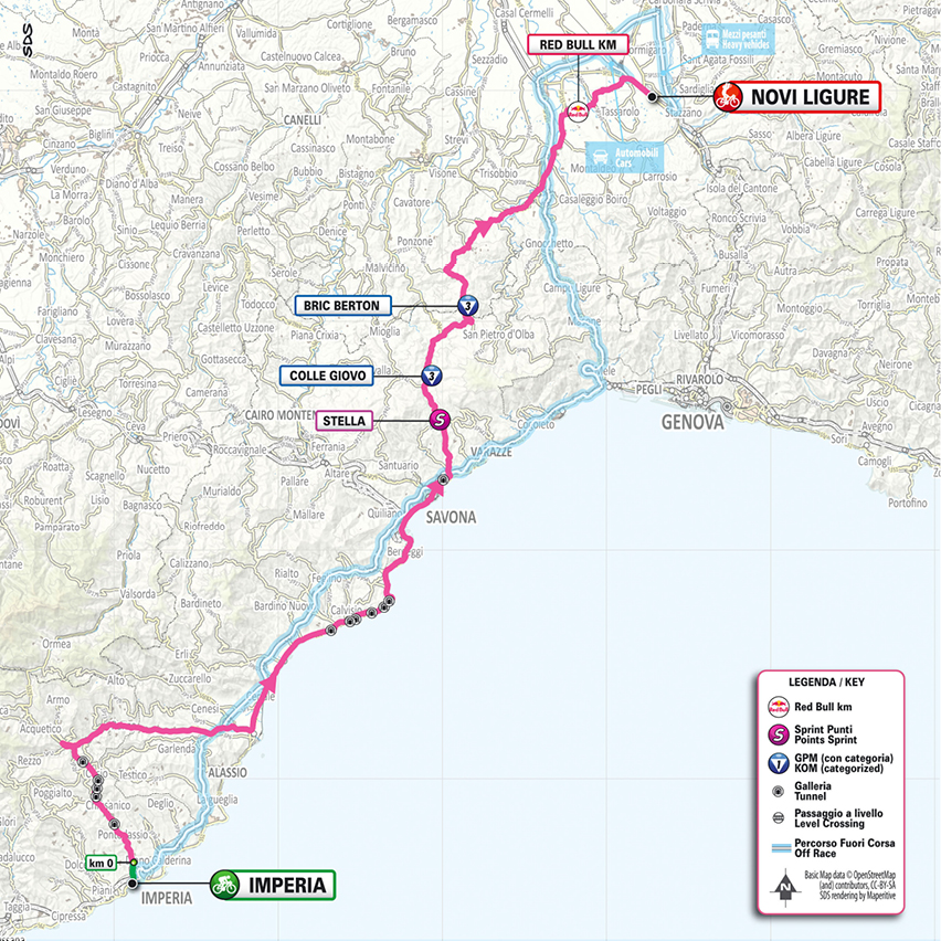 Route information for the 2026 Giro d'Italia