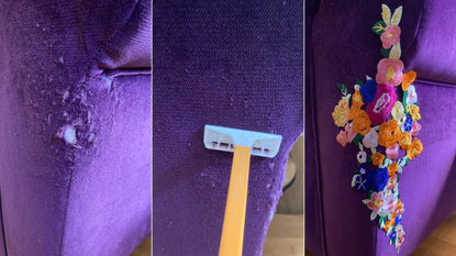 This sofa patch hack transformed my wrecked sofa