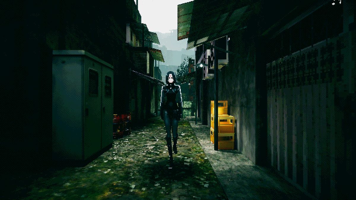 cyberpunk tenement city