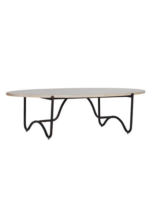Peggy Outdoor Oval Coffee Table