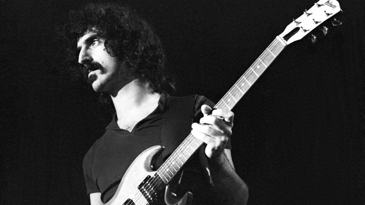 Frank Zappa plays a Gibson SG in concert in 1973