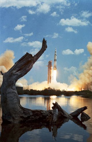 The Apollo 16 mission launched on April 16, 1972.