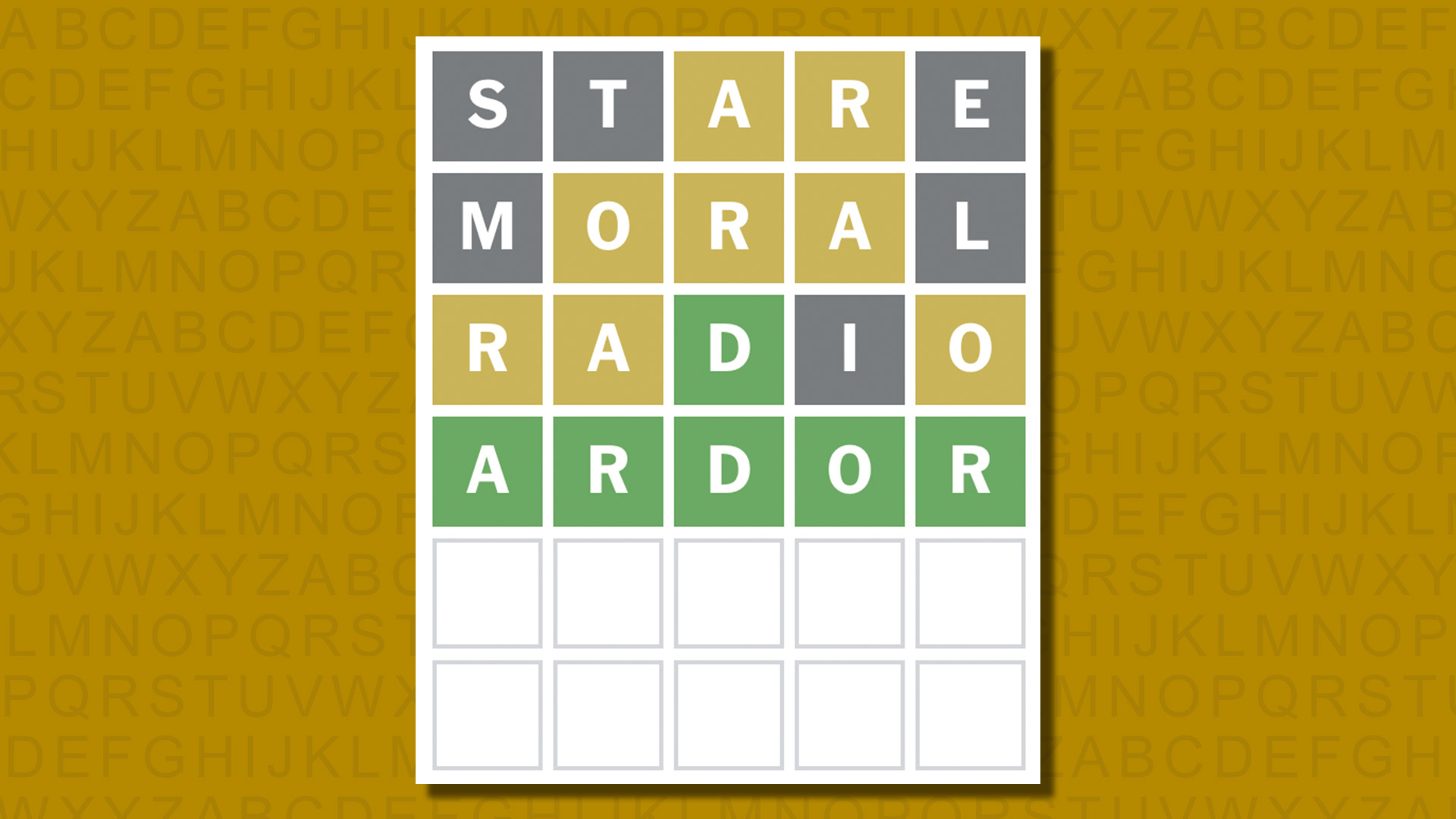 Ответ в формате Word для игры 867 на желтом фоне