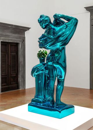 Installation view of Jeff Koons’ exhibition ’Shine’ at Palazzo Strozzi, Florence.