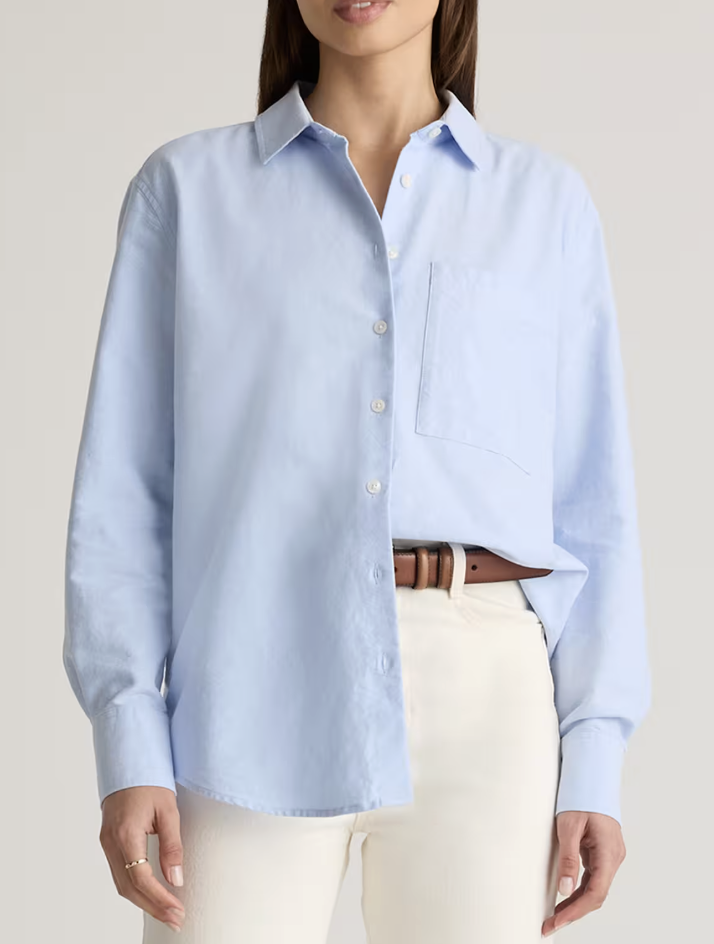 Quince, Organic Cotton Relaxed Oxford Shirt