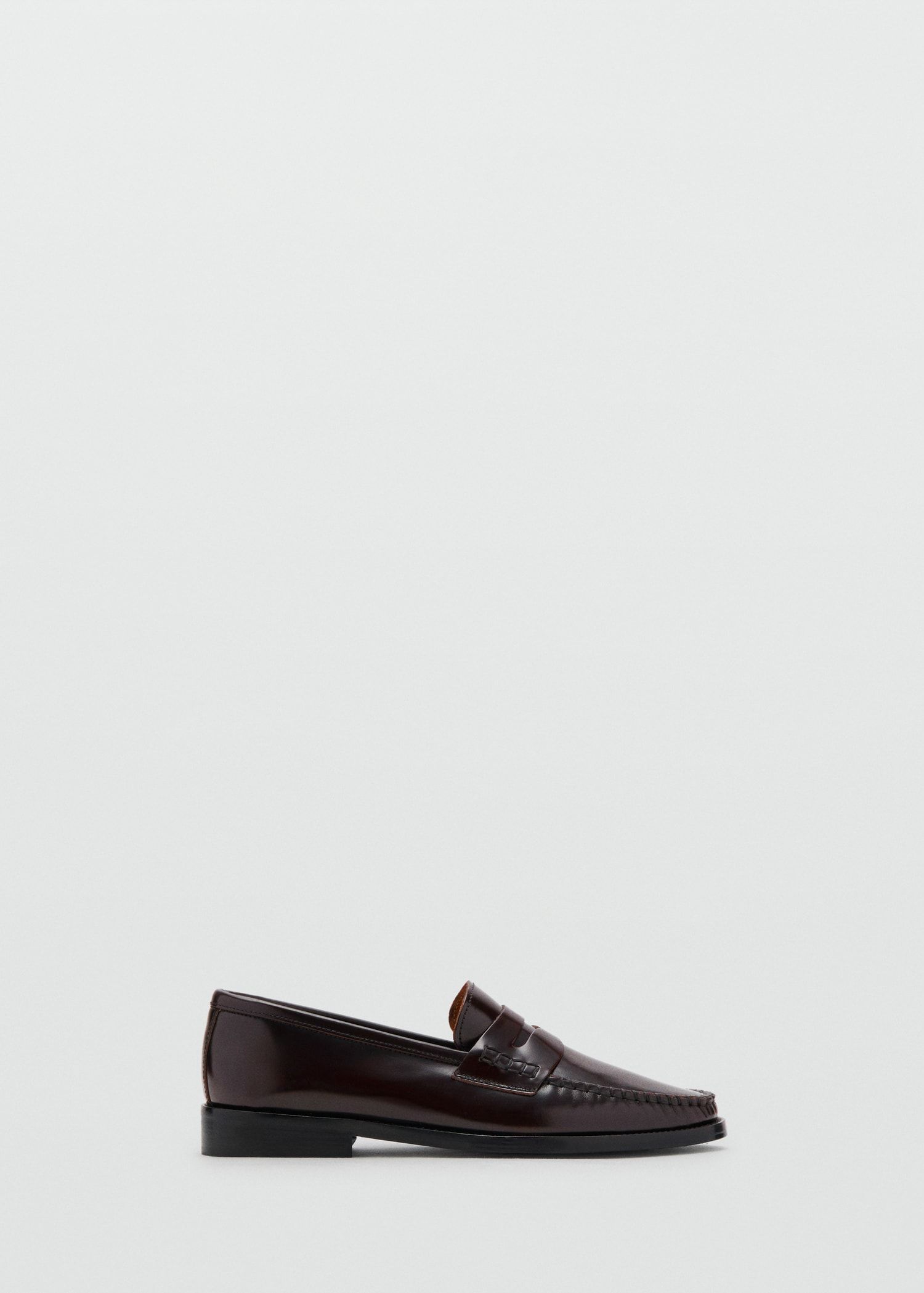Gathered Leather Moccasin - Women | Mango Usa