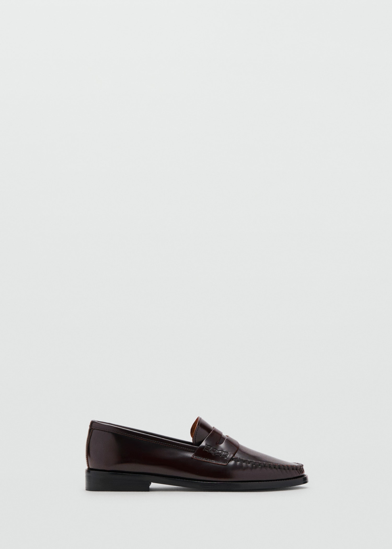 Gathered Leather Moccasin - Women | Mango Usa