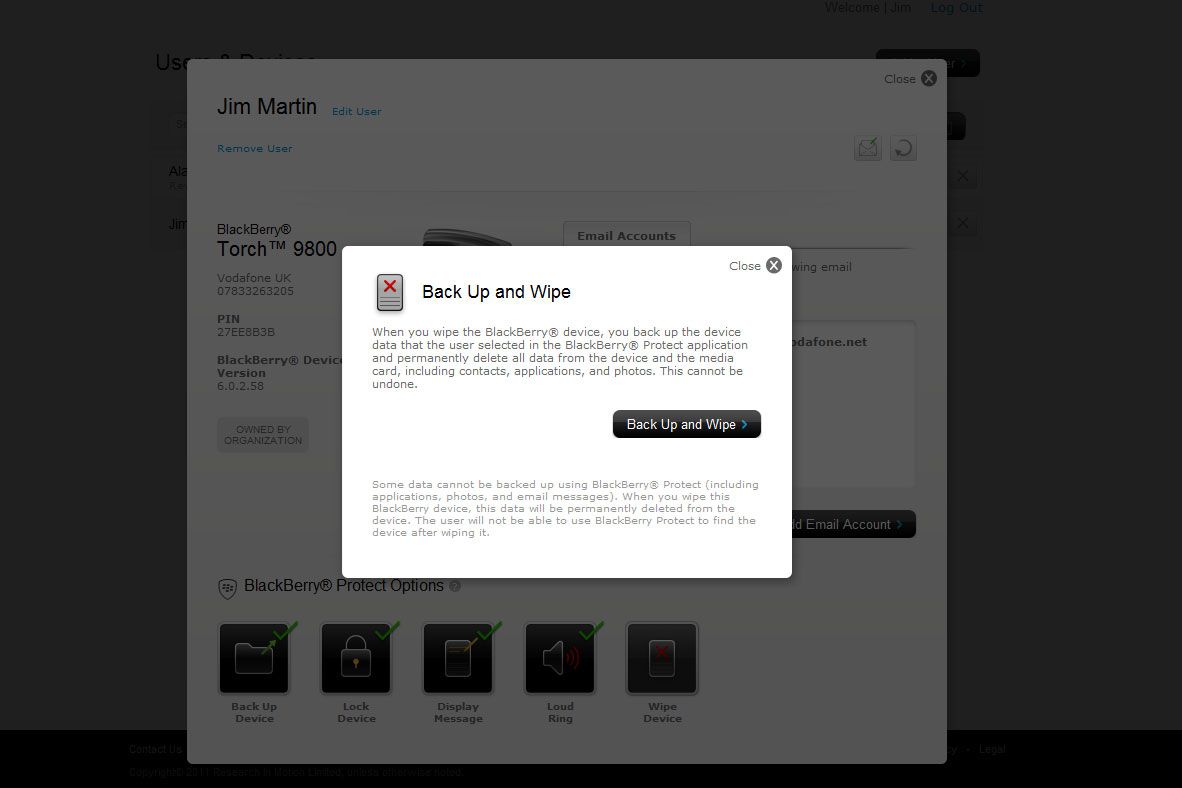 Step 14: Wipe a lost or stolen Blackberry