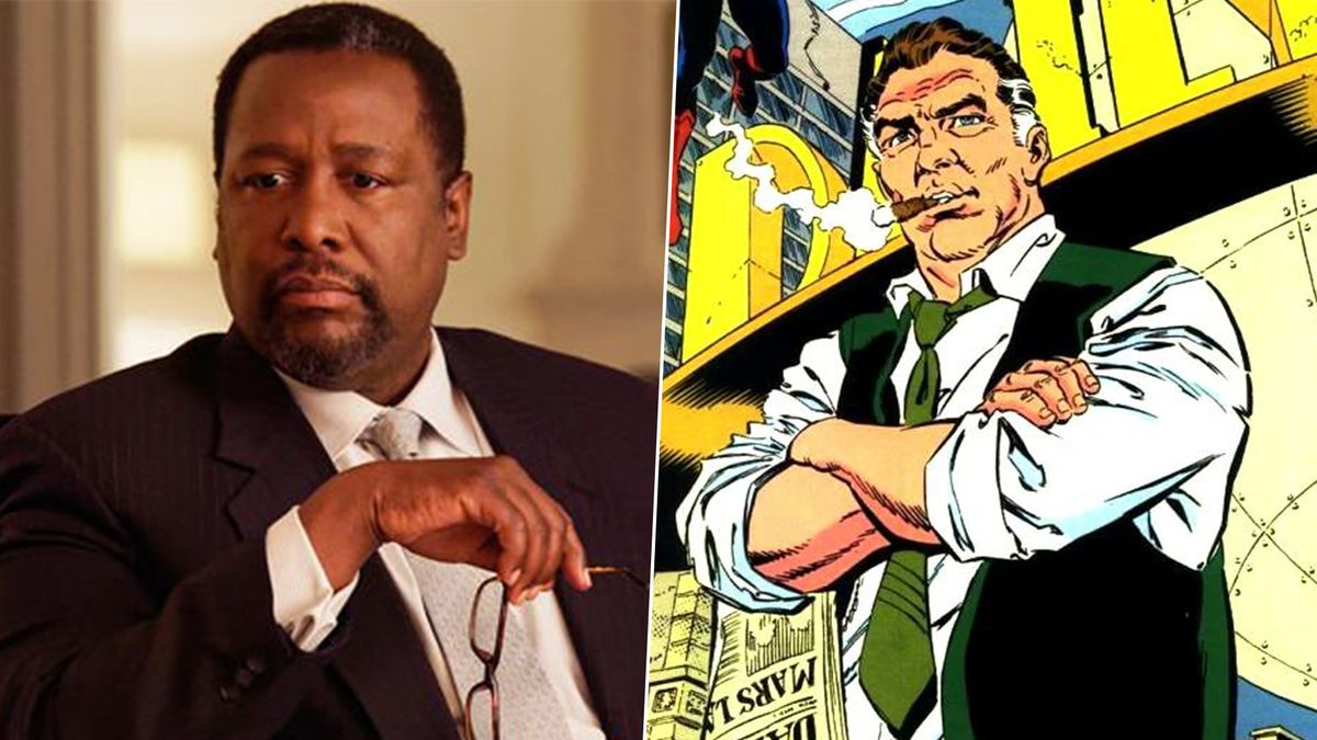 Wendell Pierce in Suits (left), Perry White in comic books (right)