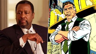 Wendell Pierce in Suits (left), Perry White in comic books (right)