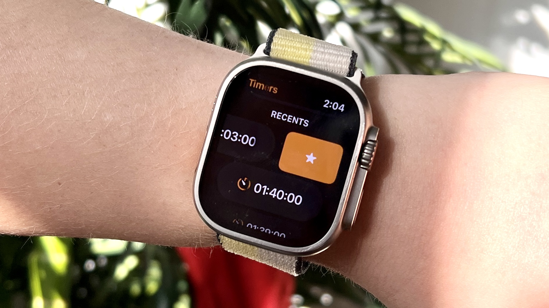 Apple Watch Ultra избранные таймеры
