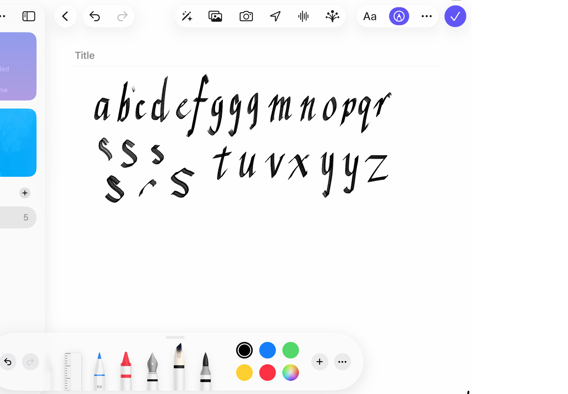 iPadOS 26 Calligraphy