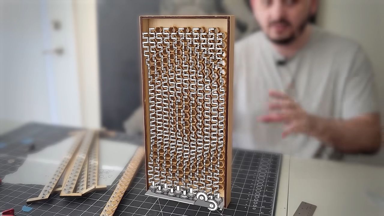 Gear movement for the third kinetic frontpanel