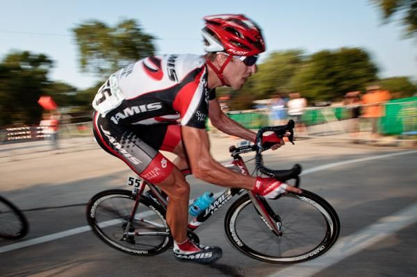 Tom Zirbel (Jamis-Sutter Home) leading the break.